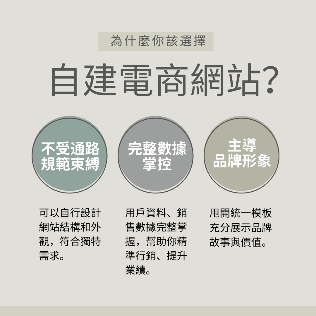 為什麼選擇自建電商網站？